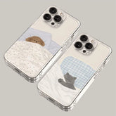 Cute Dog Cat Couple Case Phone